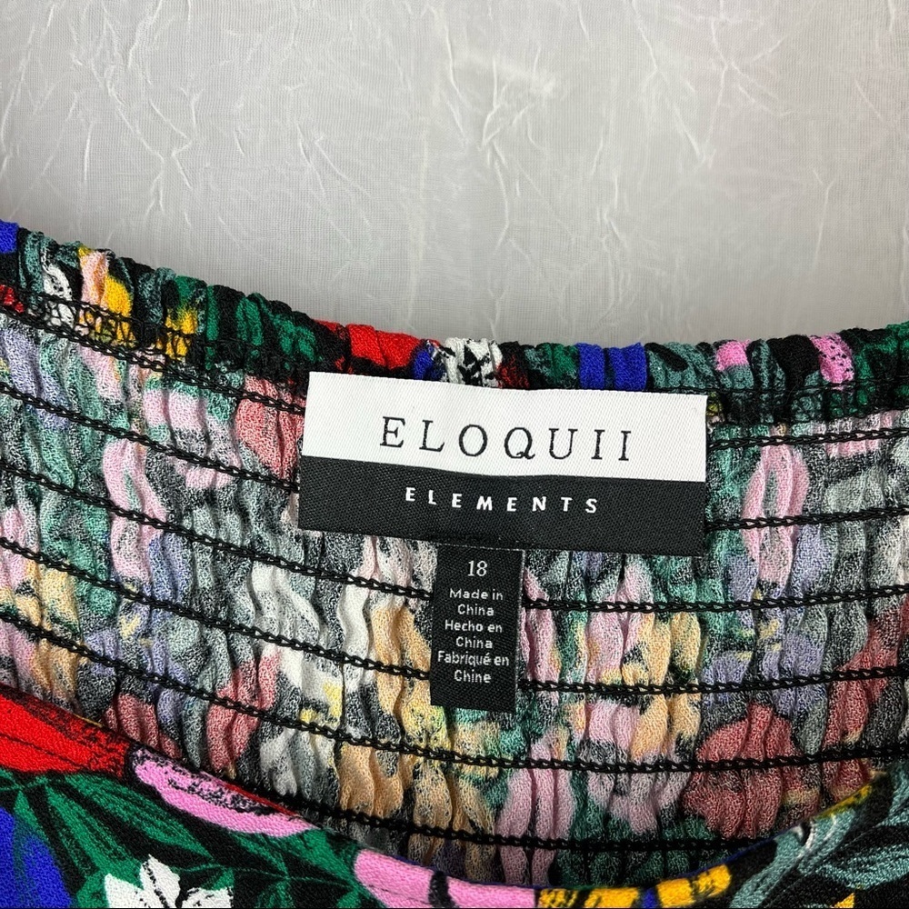 Eloquii Elements sweetheart multi color crop top Size 18 - Picture 9 of 9